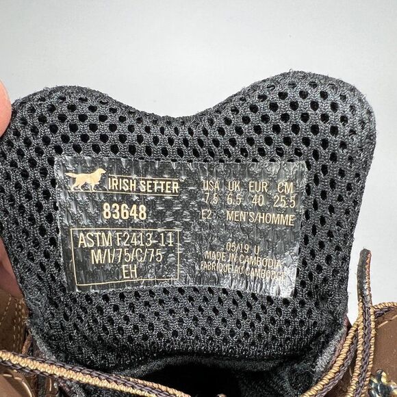 Irish Setter Ramsey 2.0 Boots Men’s 7.5 Waterproof 6” Leather Safety Toe Work - Picture 10 of 14